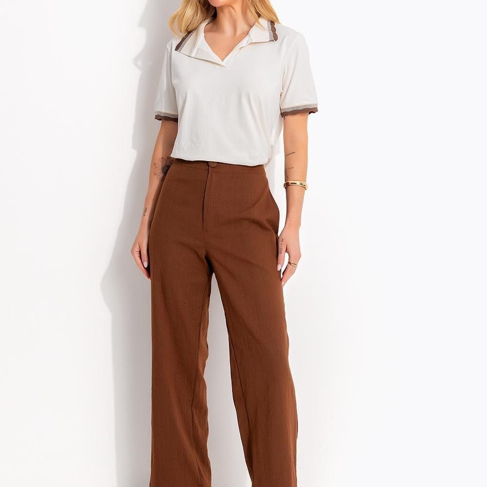 Blusa Em Malha De Algodão Off White Quintess