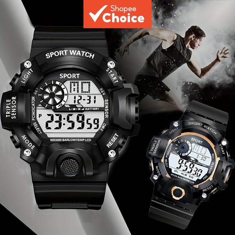 Spring Bogo Relógio Digital Multifuncional Masculino LED Cronômetro Data Presente