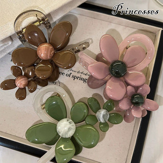 Grampos De Cabelo Elegantes Estilo Coreano Flor Para Mulheres Clipe De Garra Elegante Com Sensação De Alta Qualidade Per