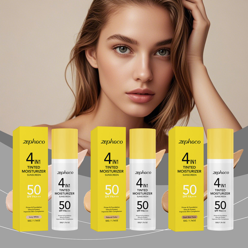 Base De Maquiagem Facial Diária : Creme Corretor De Cor Do Tom De Pele ​ – (Leve À Água , Suavização De Poros Fps)