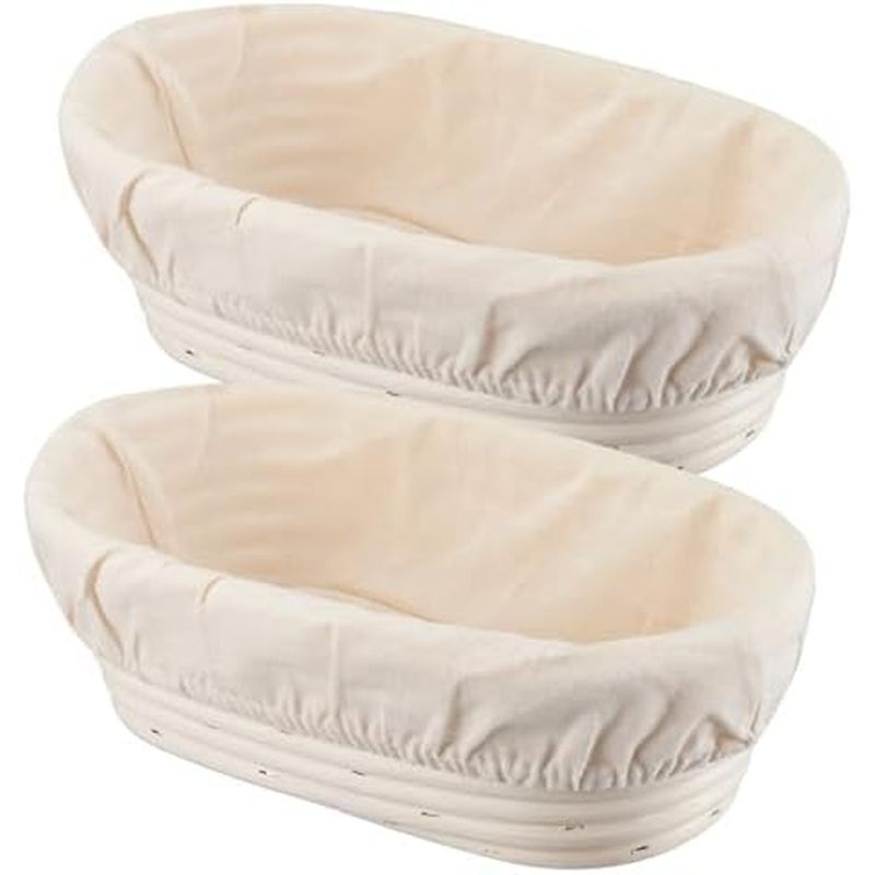 Cesta De Impermeabilização De Pão Banneton-Conjunto De 9 Polegadas Com 2 Cestas De Prova De Massa Fermentada Redonda ls
