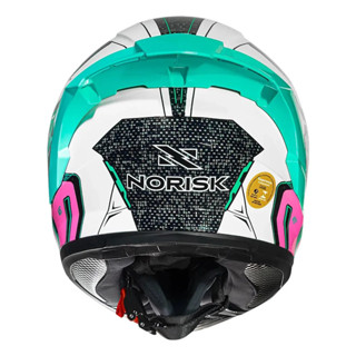Capacete Norisk Flow Robot - Branco/verde 62 em Oferta na Shopee