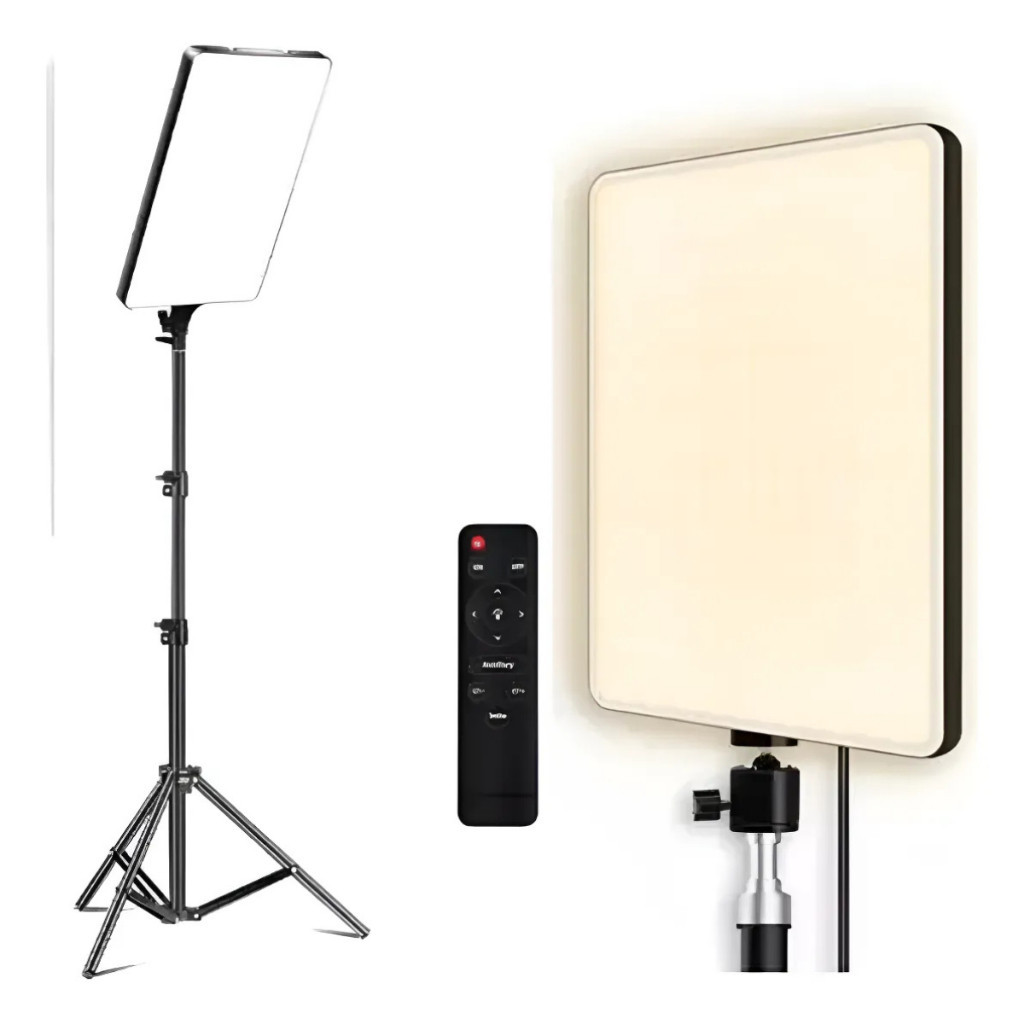 Iluminador Led Ring Light 24 Polegadas Bivolt Com Controle E Tripé Kit Completo Para Vídeo Foto Lives (MLG-182)