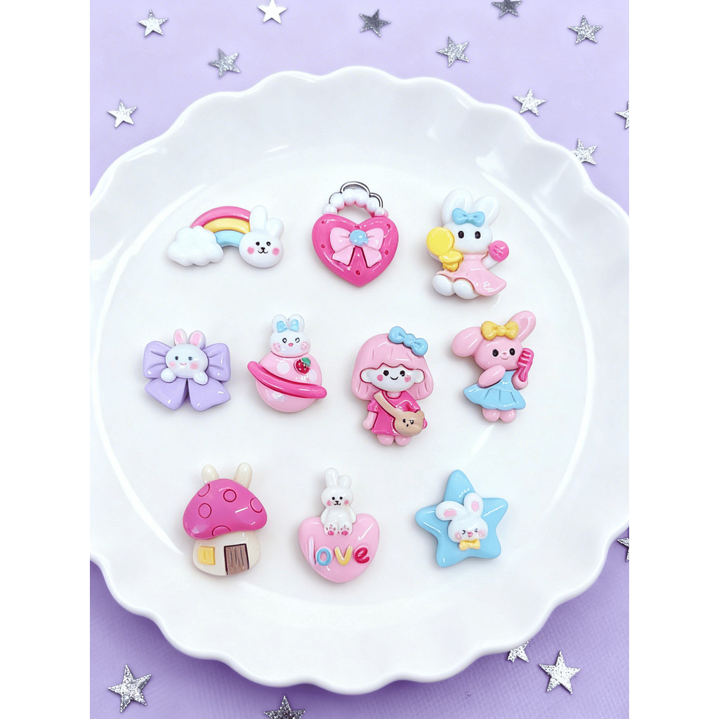 Pingente Decorativo Garrafa com Apliques Kawaii 3D 💖 Estilo Fofo e Exclusivo