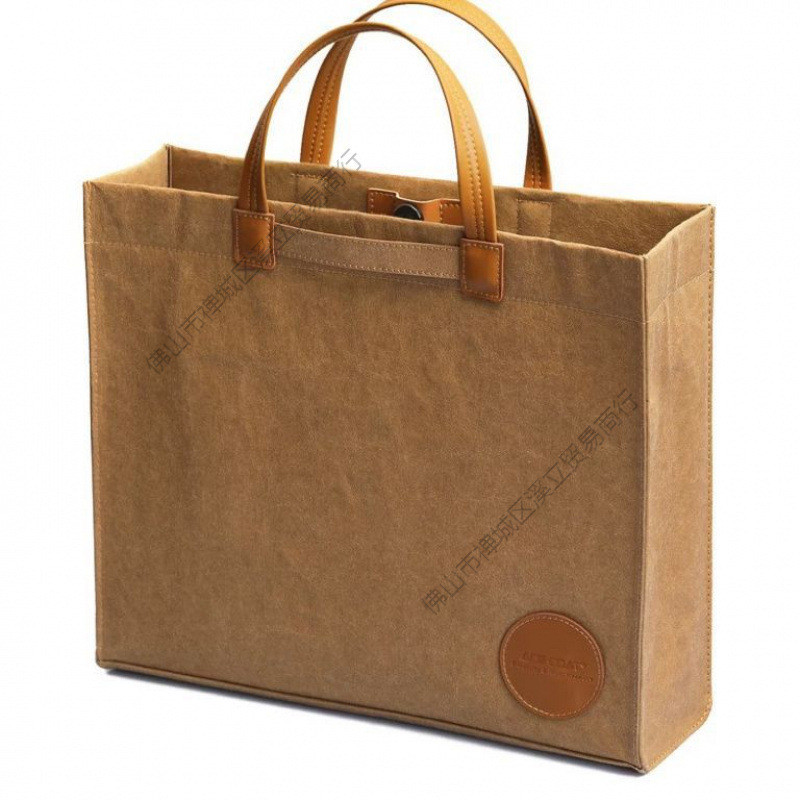 Bolsa de ombro portátil para computador, Notebook, papel Kraft, leve, absorção de choque, bolsa de arquivo para viagem, 