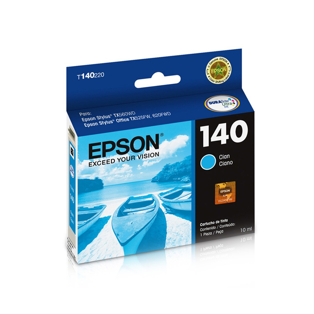 Cartucho de Tinta Epson T140 T140220 Ciano | TX560WD T42WD TX620FWD