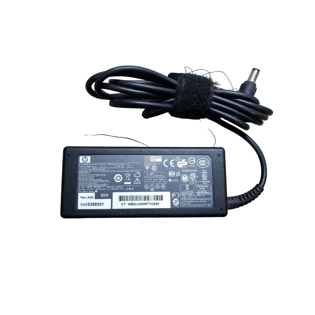 Fonte HP 65W PPP009L-E 19.5V 3.33A Pino Azul Fino Notebook sem cabo de força