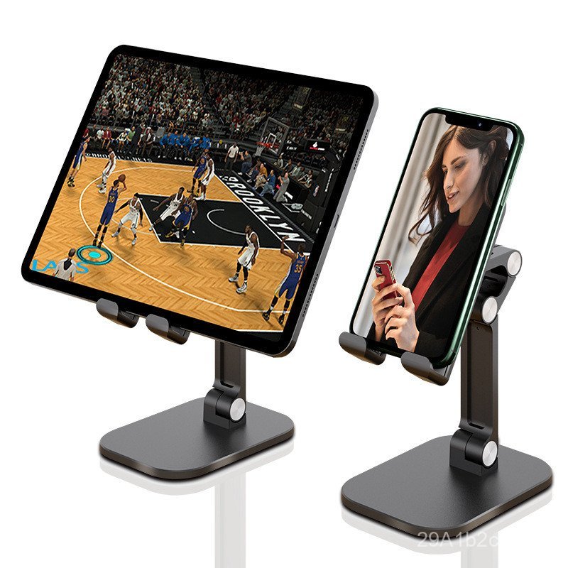Suporte popular para streamers, suporte ajustável para aulas online, suporte telescópico dobrável para celular e tablet,