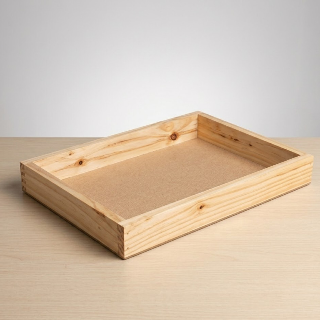 Kit 5 Bandejas Cesto de Pinus Decoração Cozinha Cantinho do Café