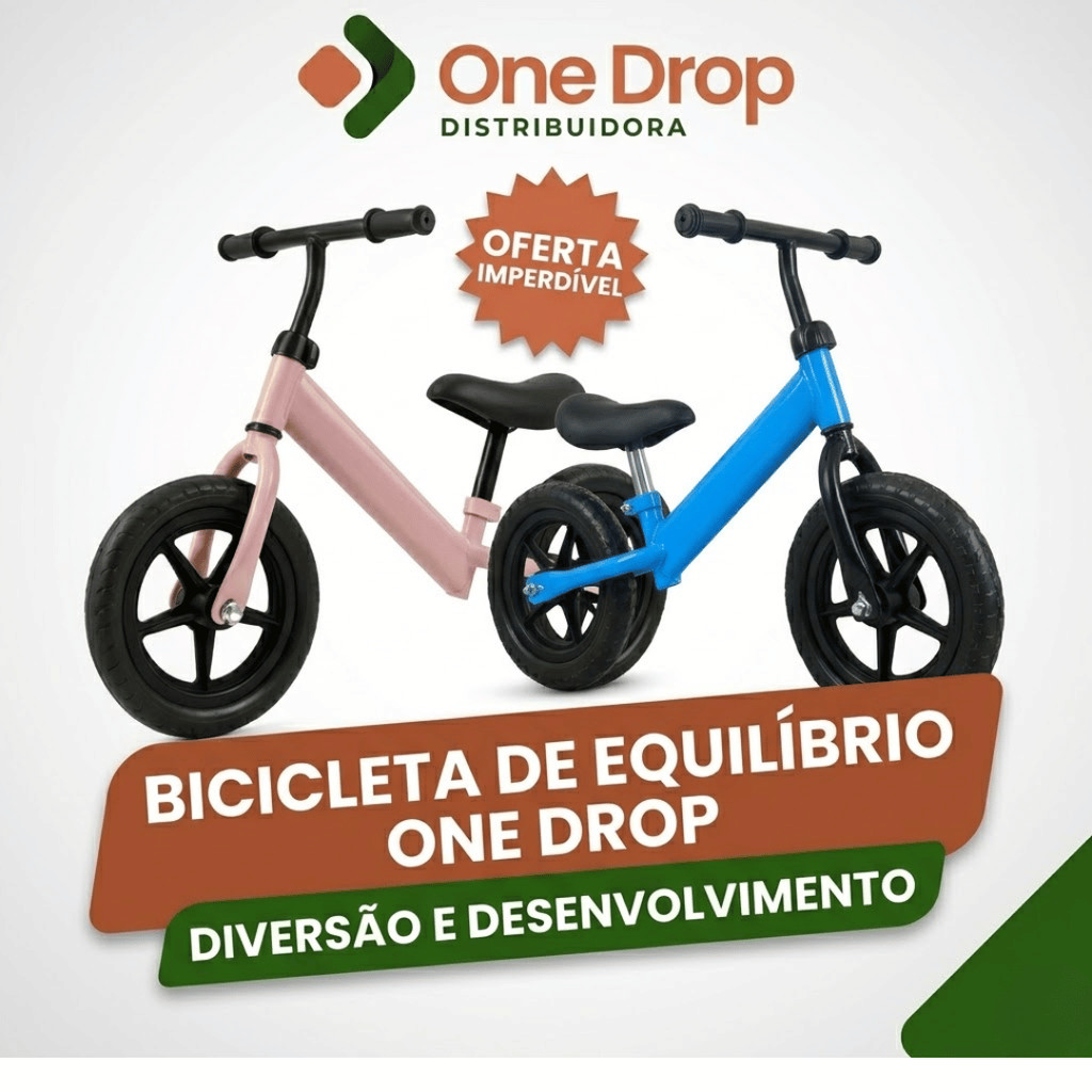 Bicicleta Bike de Equilíbrio Sem Pedal Infantil Rosa E Azul Até 30 kilos