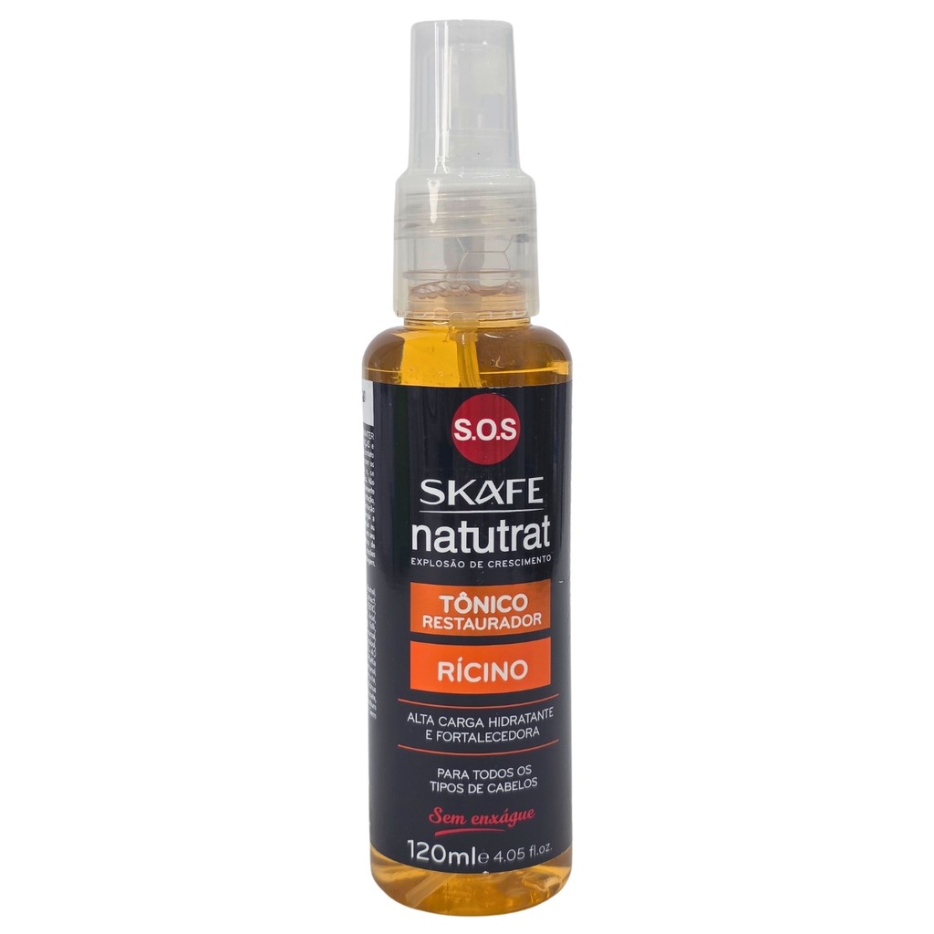 Tônico Capilar Restaurador Rícino Natutrat S.O.S Skafe 120ml