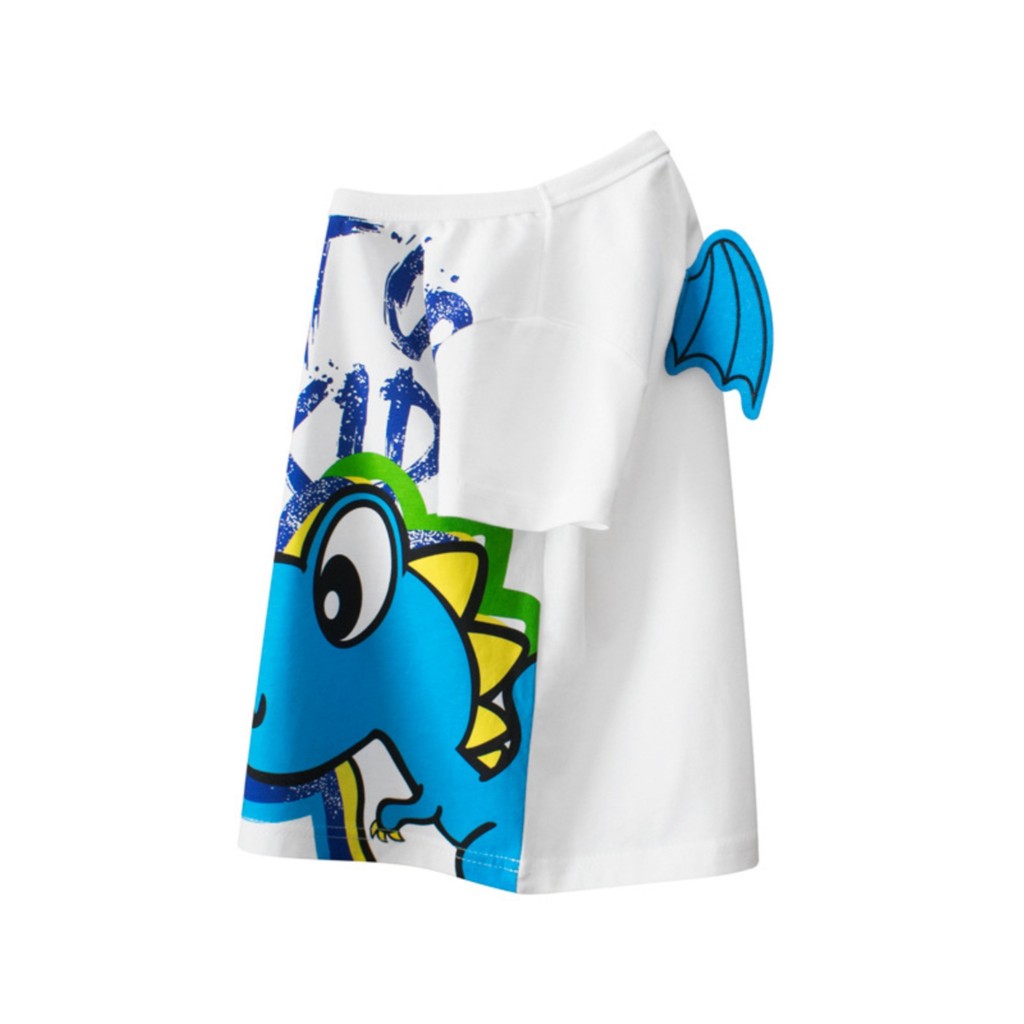 Pequeno barco azul marca Street Wear puro algodão roupas infantis crianças de manga curta camiseta verão meninos roupas 