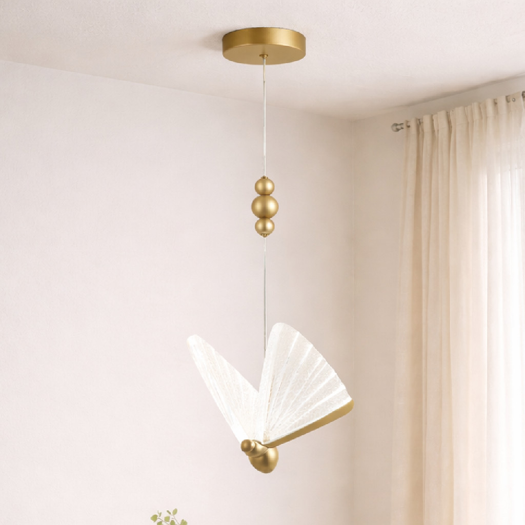 Luminaria Pendente Led Borboleta 6W Seleção de temperatura Quente/Neutro/Frio 20cm Branco Cod:ALUT001952 Alut By Avant