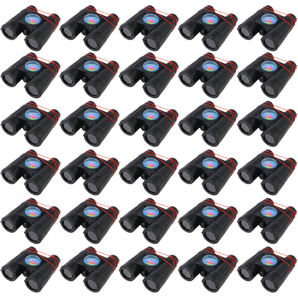 Kit 30 Binóculos Preto Detetive Lembrancinha De Festa Infantil Brinquedo Presente Criança