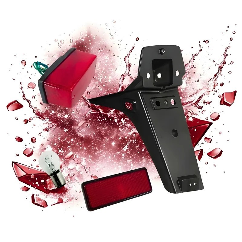Carenagem Paralama Traseiro Suporte Placa  Titan Today 89 até 99 C/ Lanterna + Refletor e Lâmpada