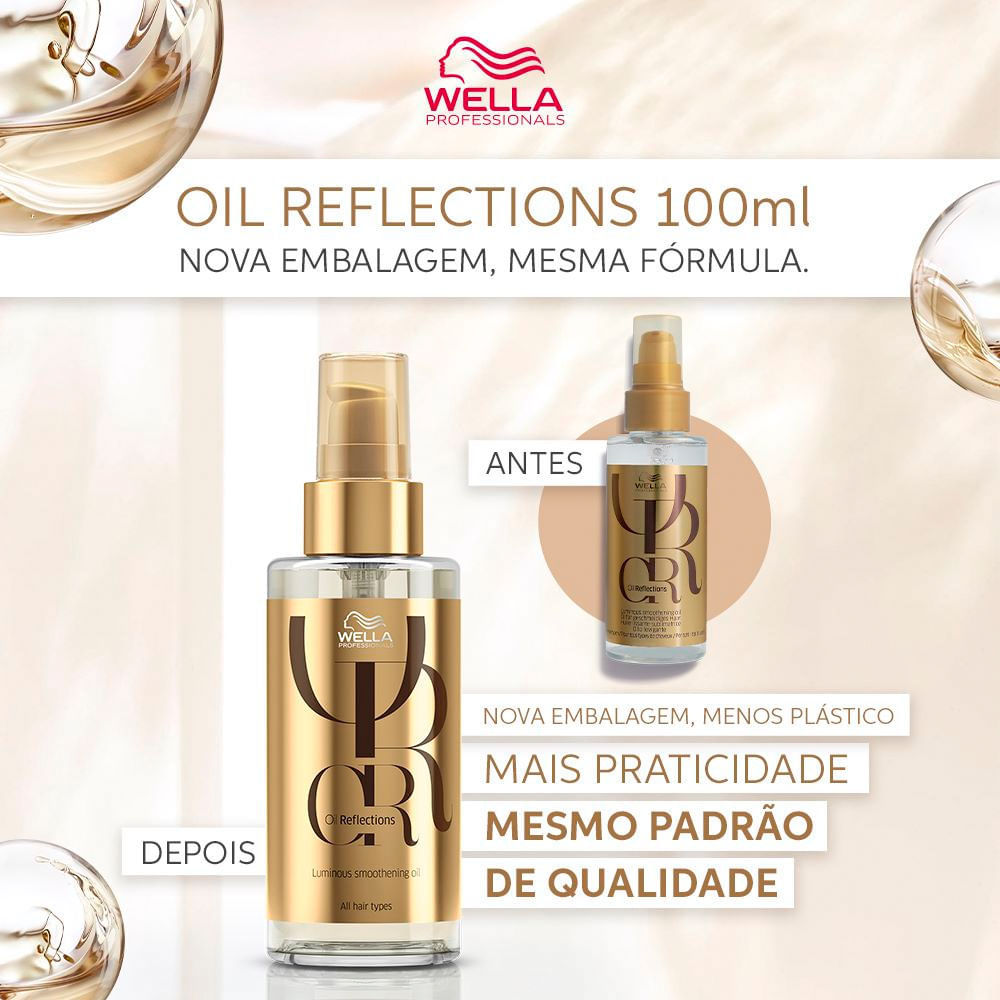 Detalhes do Óleo Capilar Wella Professionals Oil Reflections Smoothening 100ml