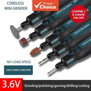 Conjunto De Gravador De Mini Moedor Sem Fio , Velocidade Ajustável , Furadeira Elétrica Para Gravação E Polimento , Caix em Oferta na Shopee
