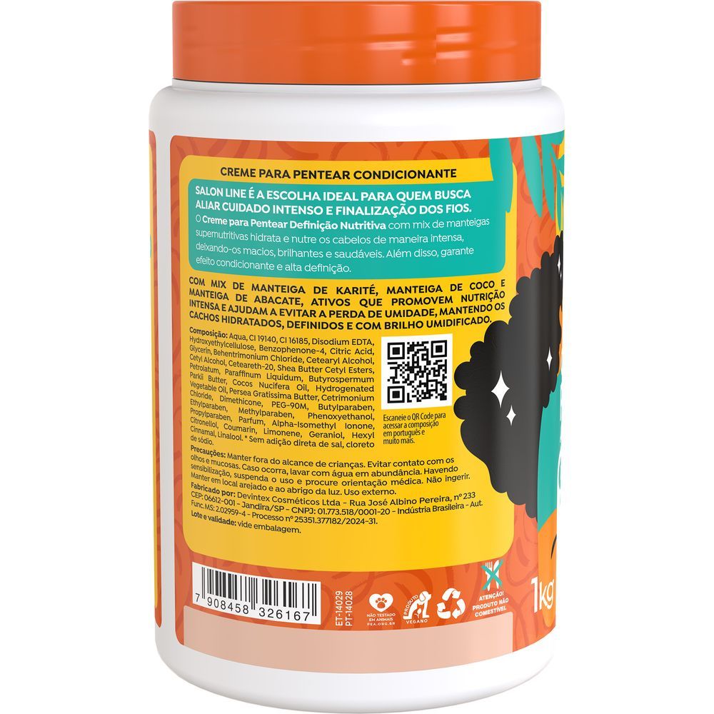 Detalhes do Creme Para Pentear Salon Line Definição Nutritiva 1Kg