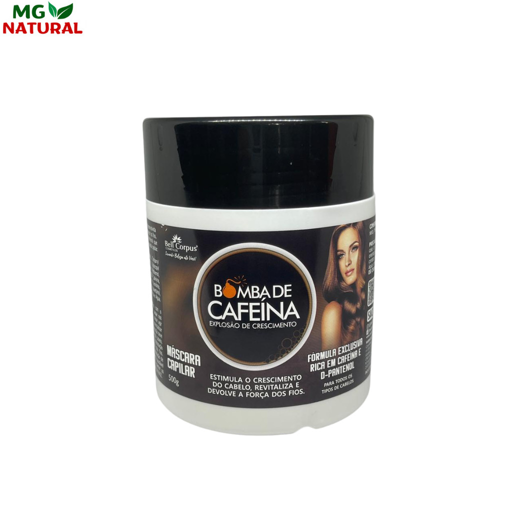 Máscara Capilar Bomba de Cafeína 500g Bell Corpus – Cuidado e Hidratação dos Fios