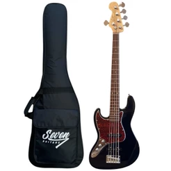 Contrabaixo Jazz Bass Seven Canhoto SJB-57 LH - BK C/Bag