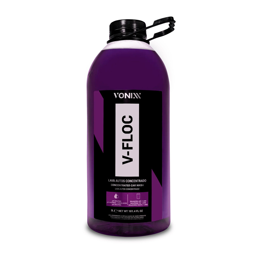 V-FLOC 3L SHAMPOO NEUTRO PARA AUTOMOVEIS CARROS ESPUMA LAVA AUTOS 500ML 1,5L 5L - VONIXX em Oferta na Shopee