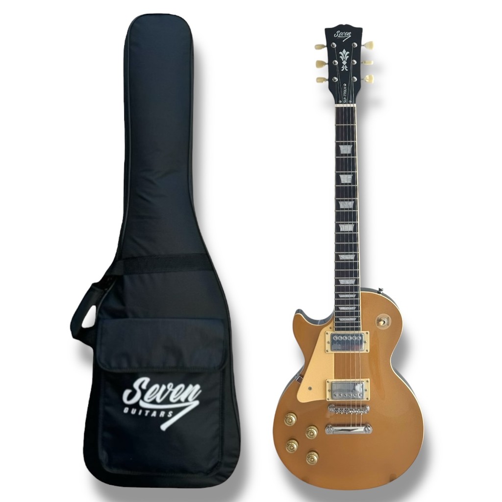 Guitarra Les Paul Seven Canhoto Gold LP-770 - LH C/Bag - TRASTE INOX em Oferta na Shopee