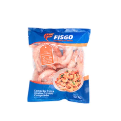 Fisgo Camarão 10/30 Inteiro Cozido 150g