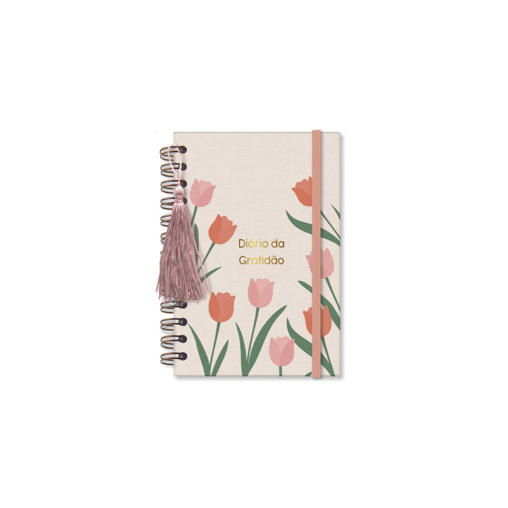 Imagem Diário da Gratidão - Fina Ideia - Tulipas 11,8×17,5cm 80 folhas capa dura