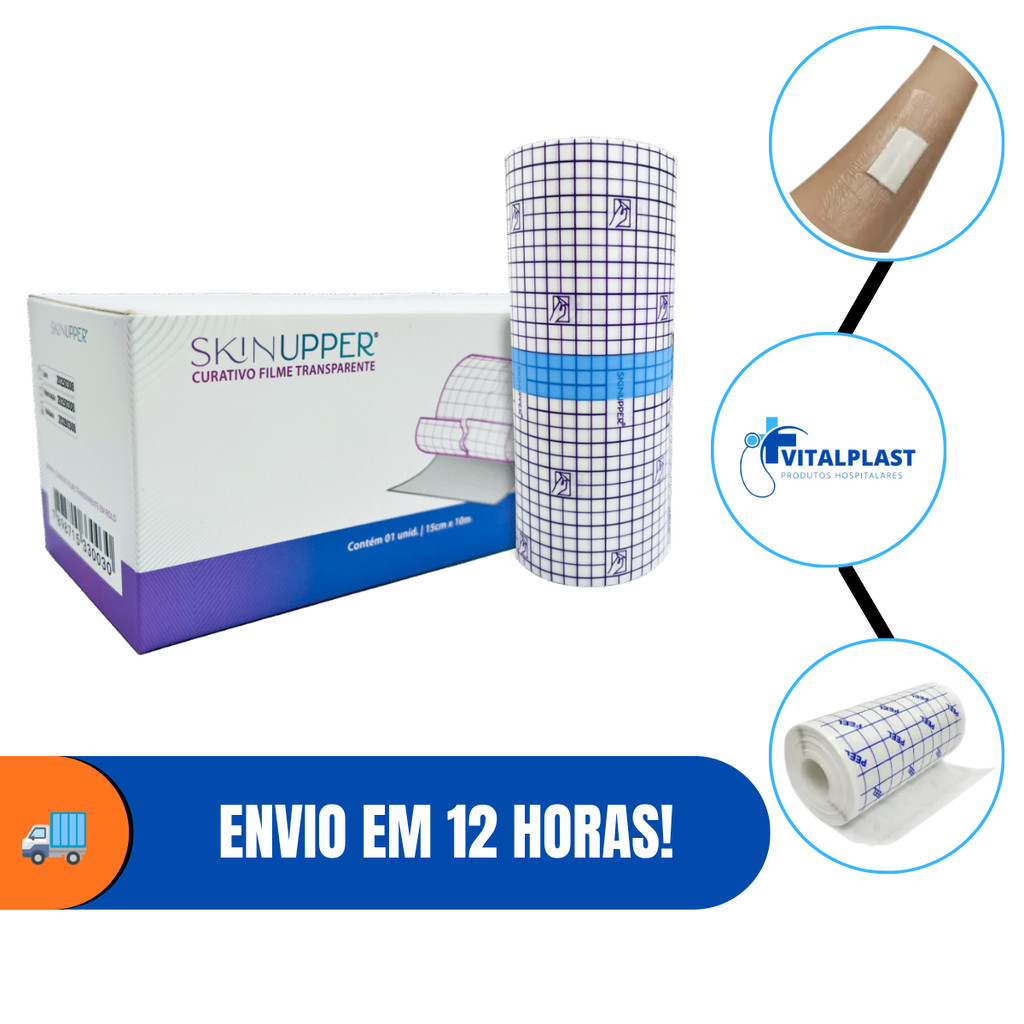 Curativo Filme Transparente em Rolo Lismed 10cm x 10m com ANVISA Lançamento