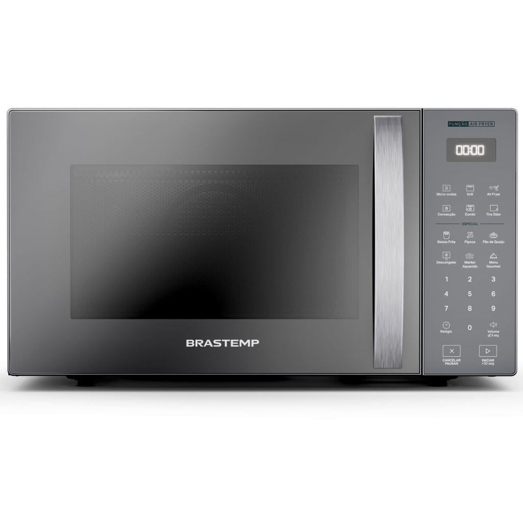 Micro-ondas Brastemp BMC29AR Bancada 29 Litros Air Fryer Cinza