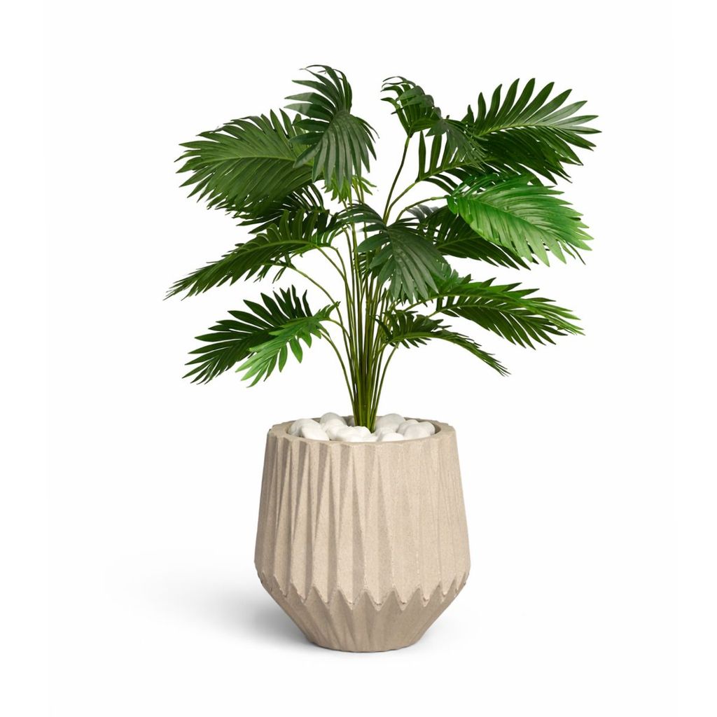 Palmeira Permanente Vaso Texturizado Decoração Moderna