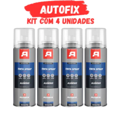 Kit 4 Tinta Spray Uso Geral 400ml - Aluminio