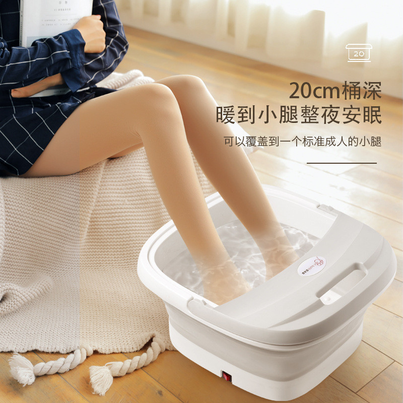 Novo Banho de pés dobrável aquecimento elétrico termostático banheira de pés automático portátil doméstico banheira de p