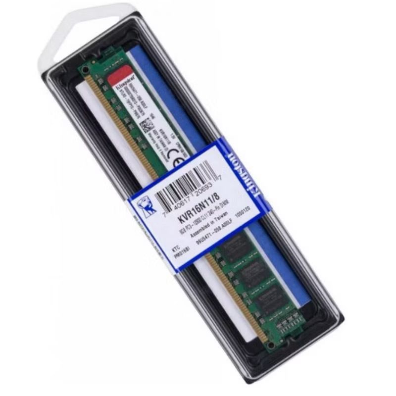 Kit Com 2 Memorias 8gb, Desktop Ddr3 Kingston 1600mhz Kvr16n118