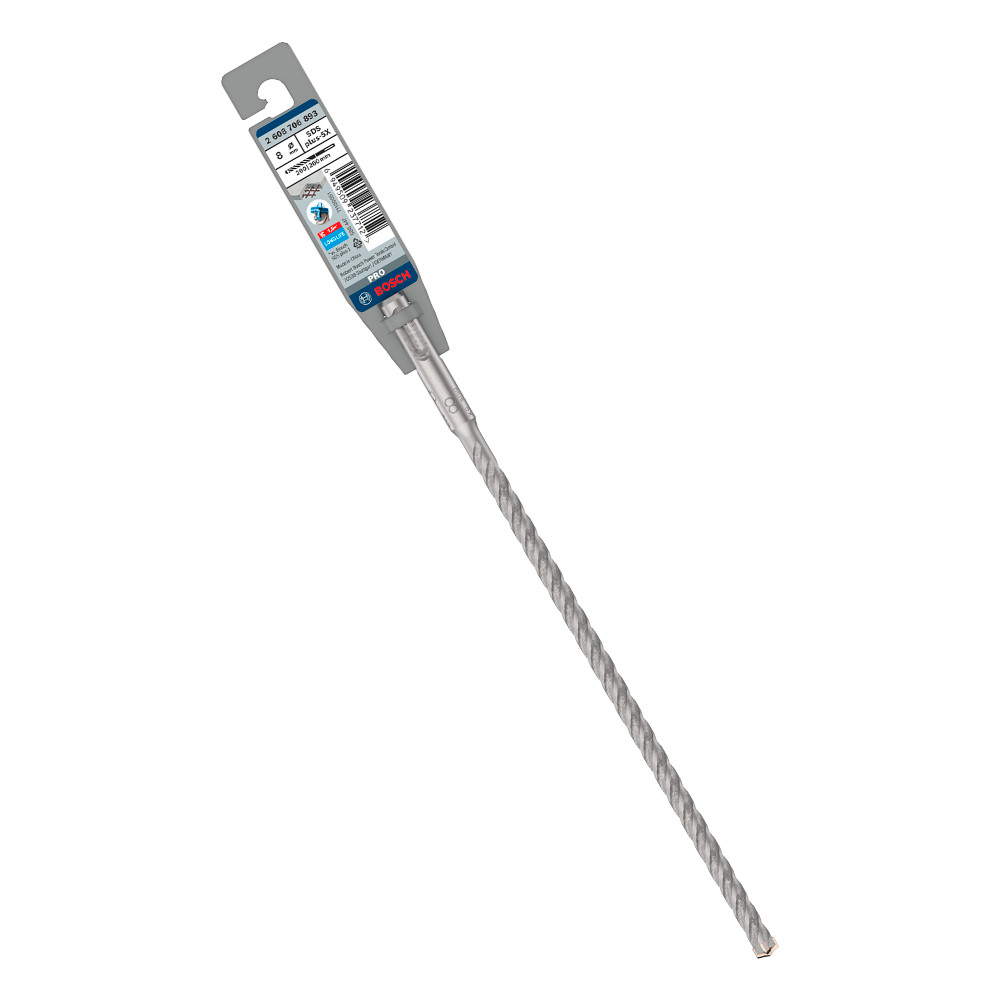 Broca de Vídea SDS Plus 8mm x 260mm para Concreto Armado Bosch PRO SDS Plus-5X 2608706893