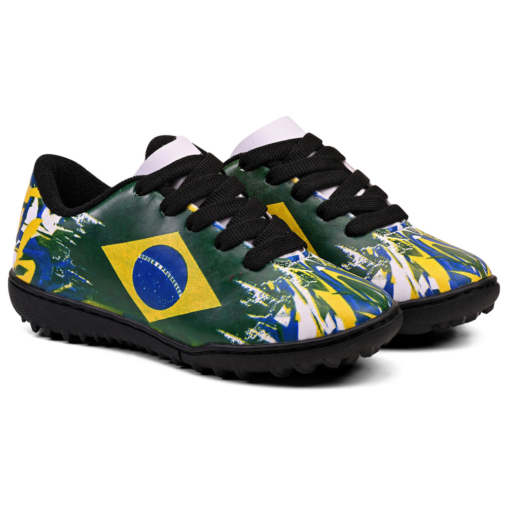 Tenis Infantil Chuteira Brasil Masculino Futebol Campo