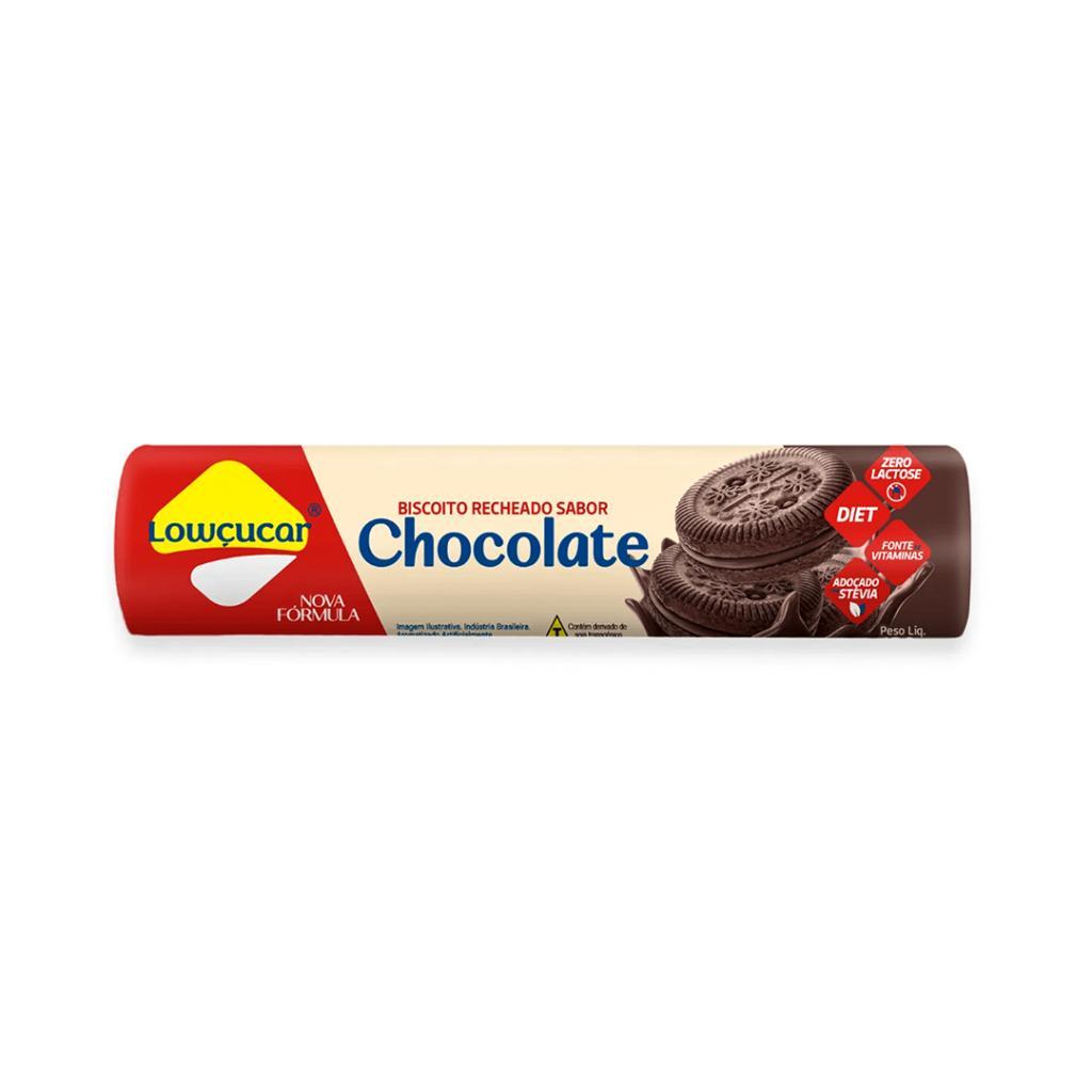 Biscoito Recheado Zero Açúcar Sabor Chocolate 120g - Lowçucar