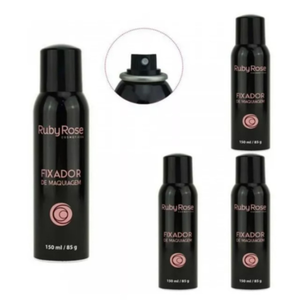 Fixador De Maquiagem Finalizador Spray Ruby Rose 150ml HB312