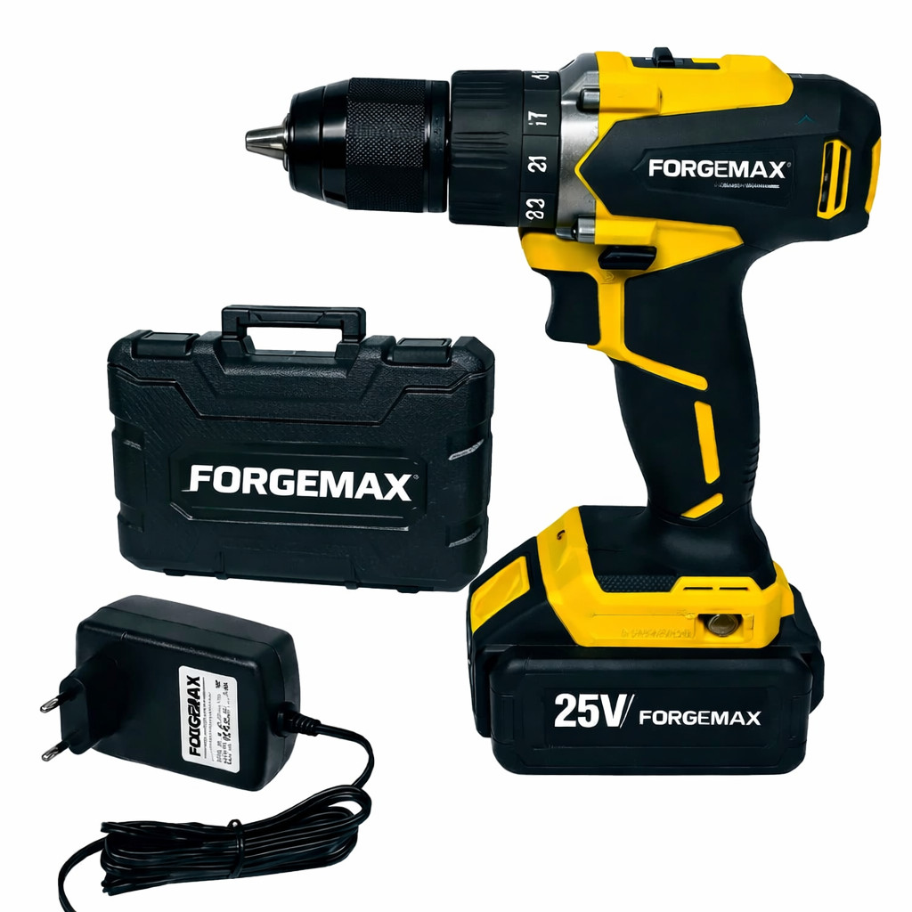 Parafusadeira Furadeira a Bateria 25V Sem Fio Profissional Bom Custo Beneficio + Acessórios