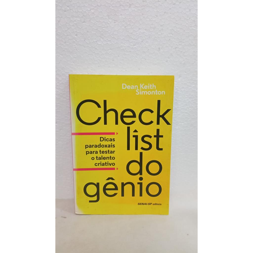 Checklist do gênio autor Dean Keith Simonton