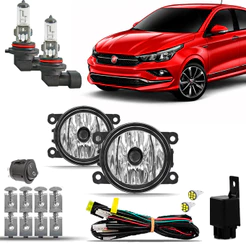 Kit Farol de Milha Farolete Auxiliar Neblina Completo Cibie Completo Cronos 2017 2018 2019 2020 2021 2022 2023