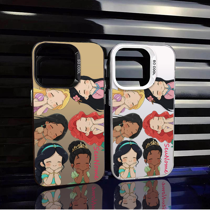 capinha personalizada Princesas da Disney para iphone 13 normal 15 14 11 12 17 16 pro max 14 Plus 15 plus 14 pro capa