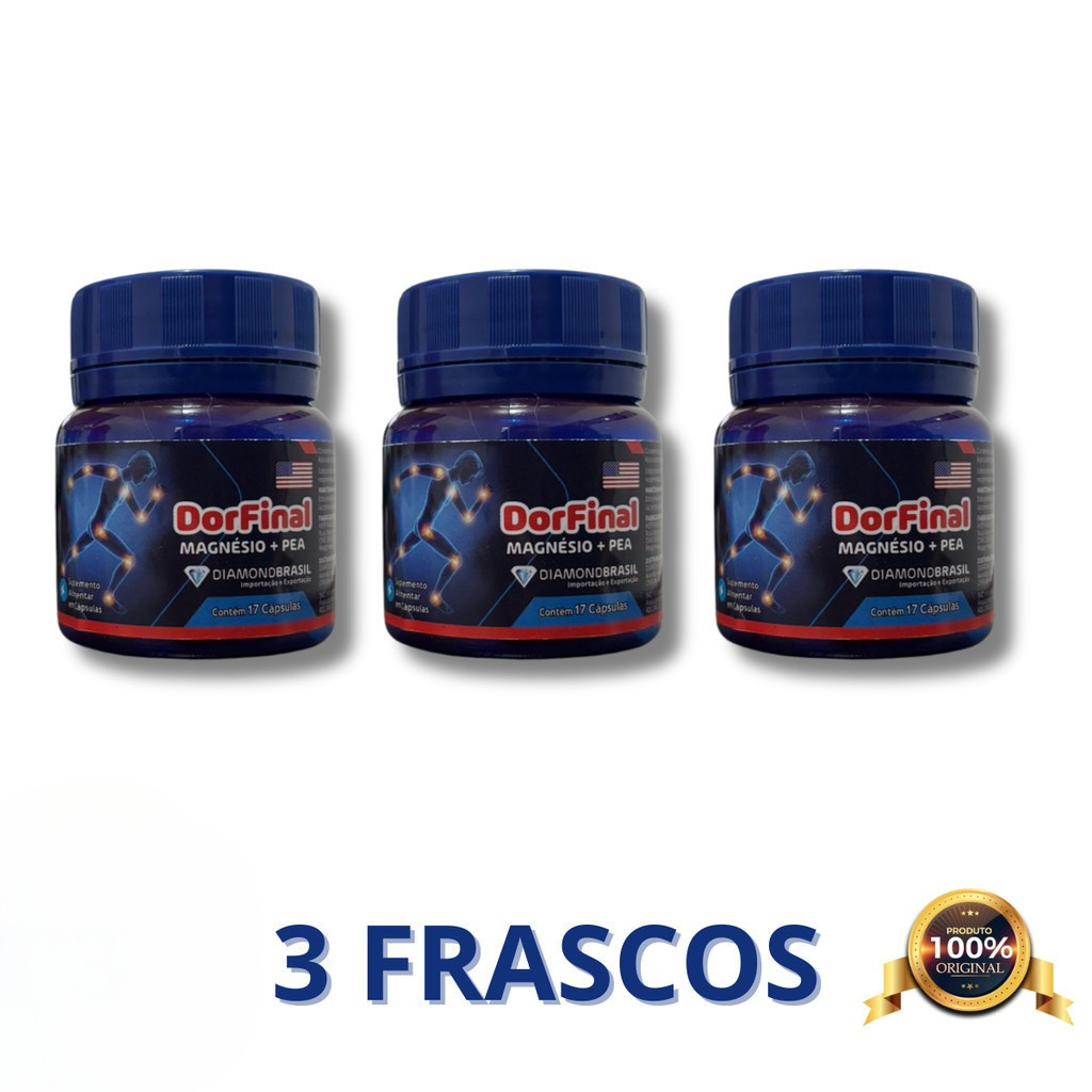 kit 3 potes Dor Final Pea + Magnesio Original 