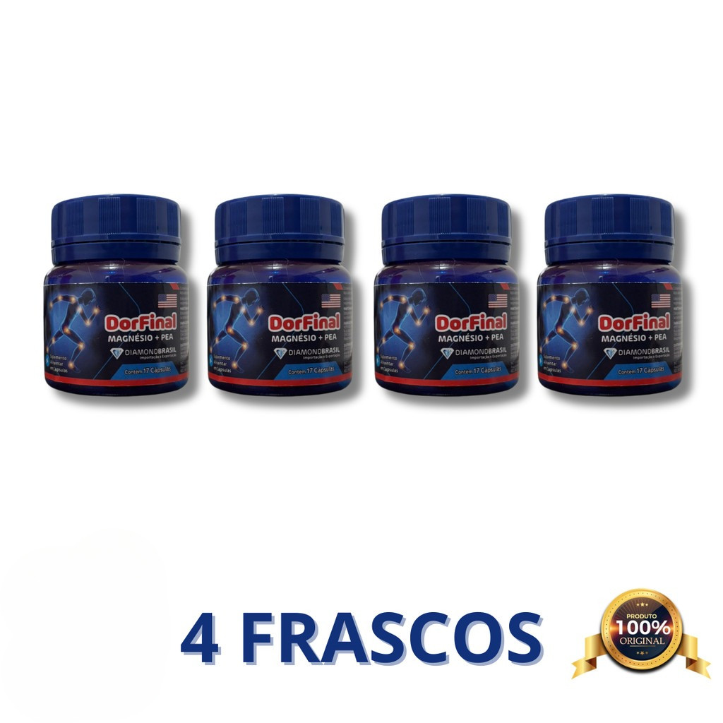 kit 4 potes Dor Final Pea + Magnesio Original 