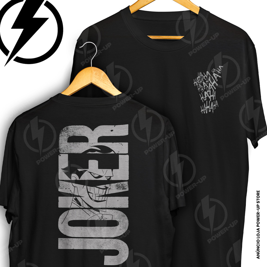 Camiseta Joker Coringa The Dark Knight Batman Frente E Verso Blusa Camisa 100% Algodão
