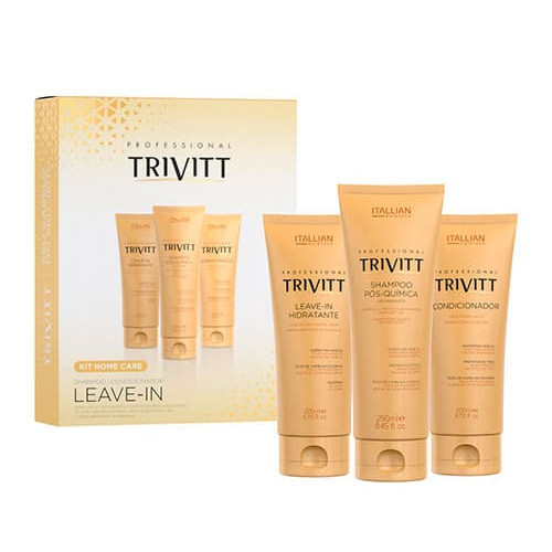 KIT TRIVITT COM LEAVE IN ITALLIAN COLOR HAIRTECH em Oferta na Shopee