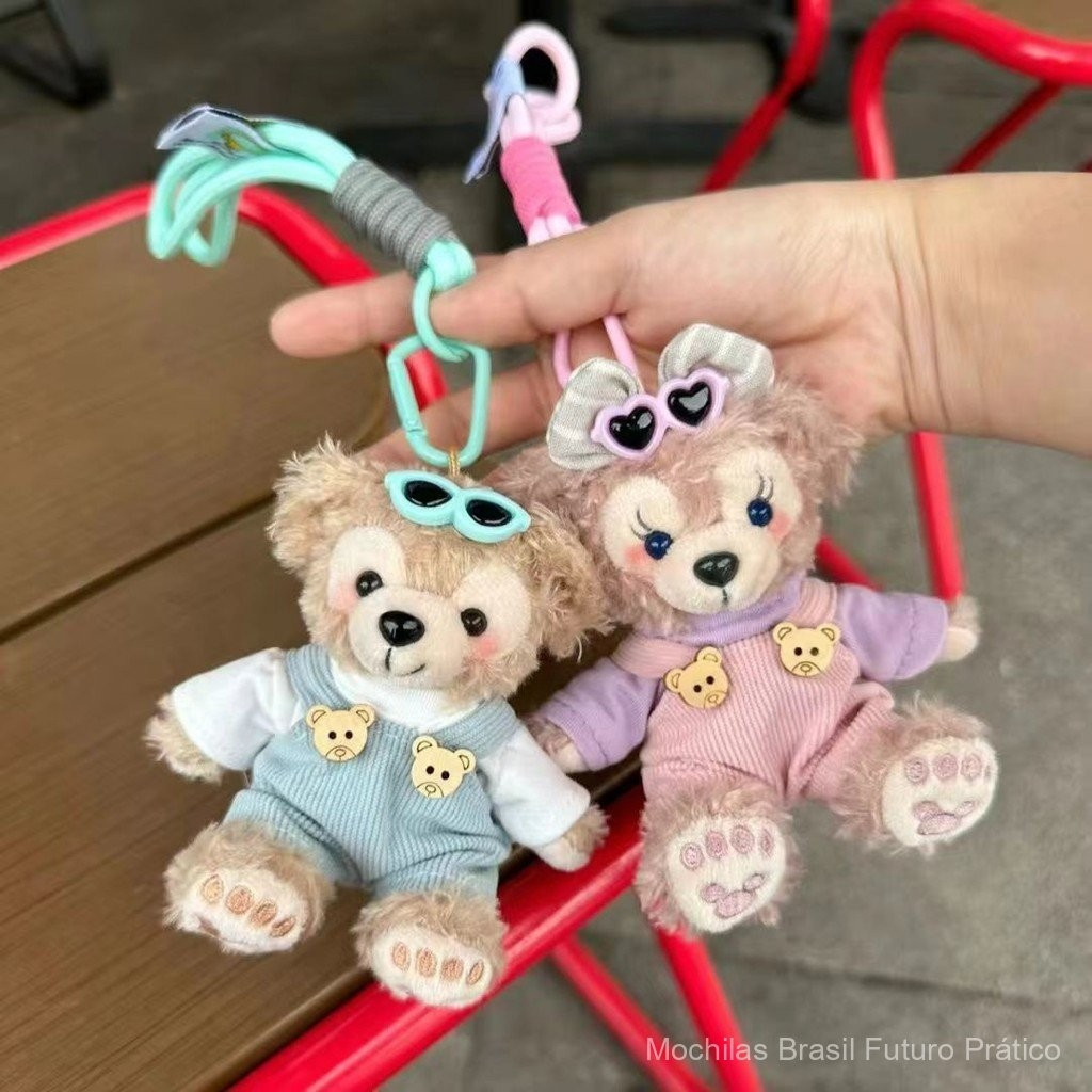 Acessórios de Pendente de Bolsa Duffy Bear Brinquedo de Pelúcia Shirley Rose Chaveiro de Carro Presente para Meninas 8VY