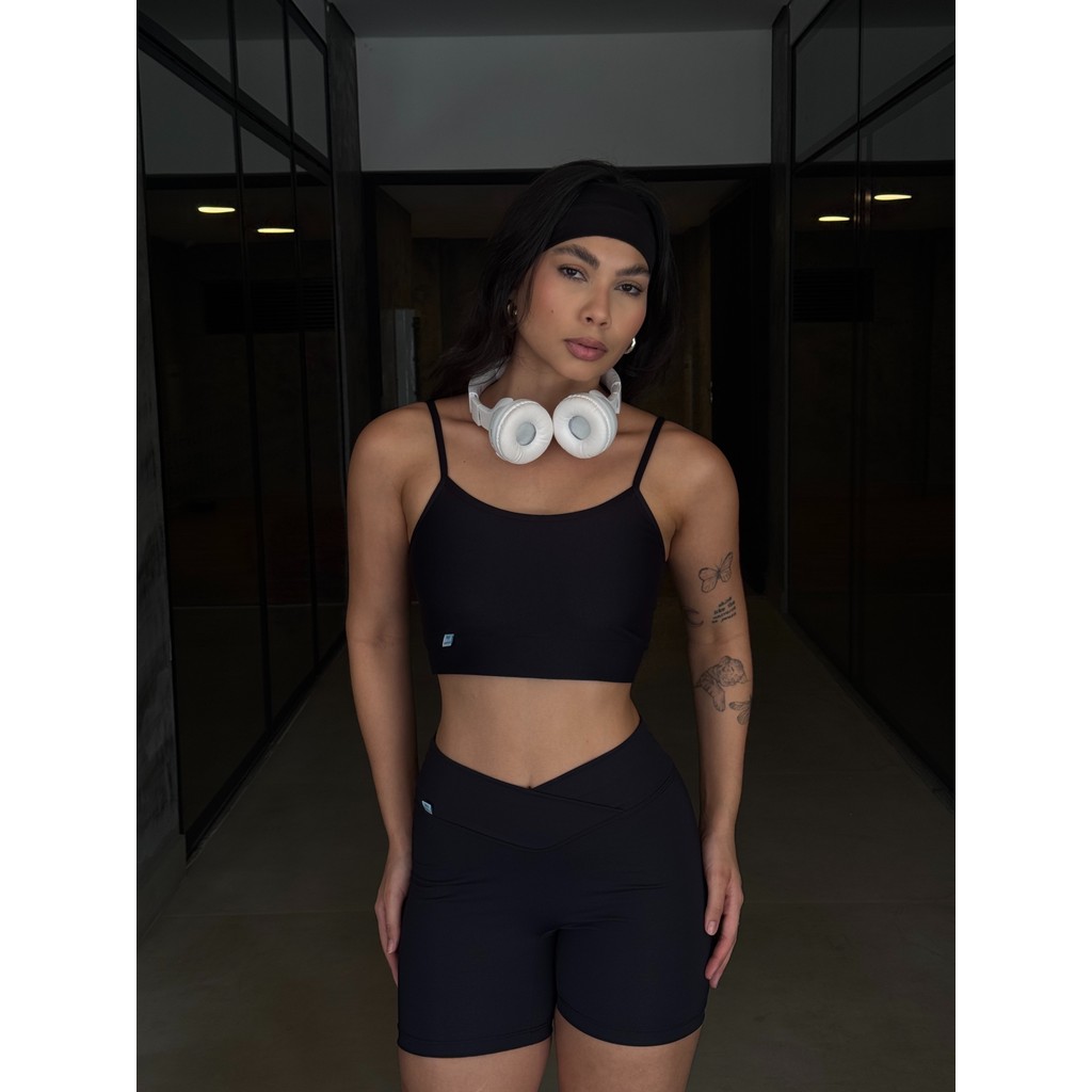 Short Cloe - Short Fitness Feminino Poliamida Cós V | Sem Costura no Gavião