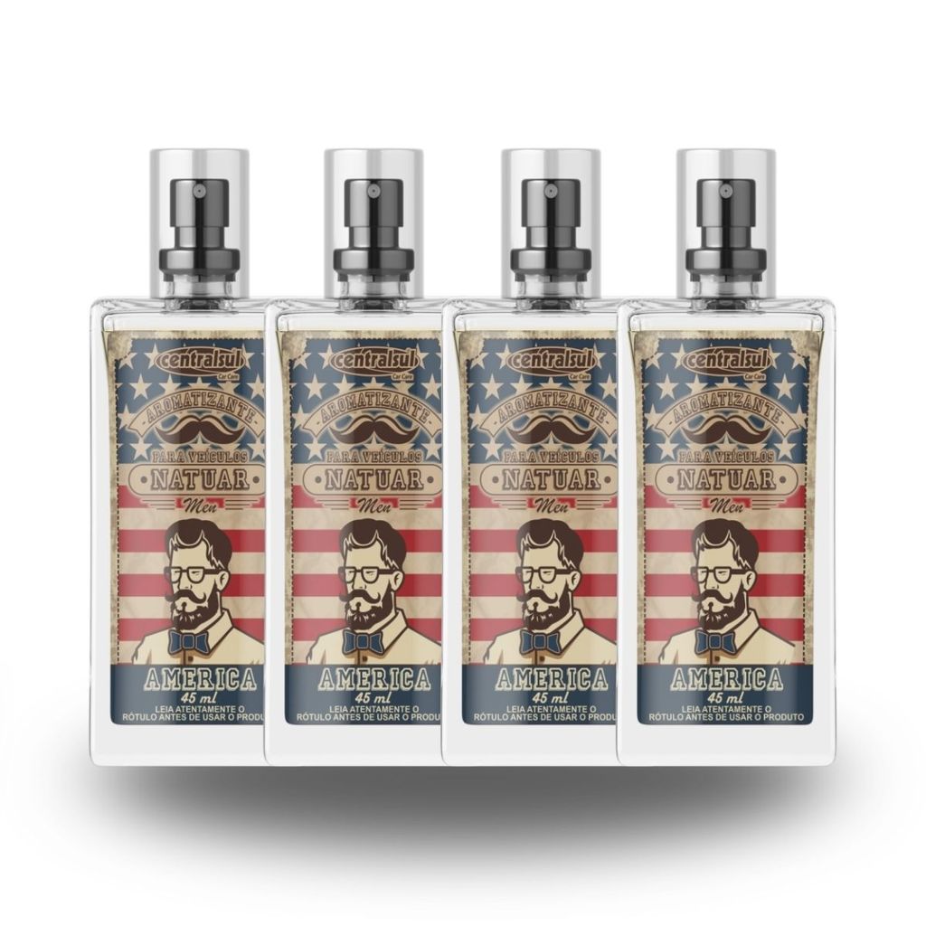 KIT AROMATIZANTE NATUAR MEN AMÉRICA C/4 UNIDS CENTRALSUL