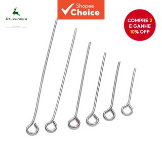 100 Pinos De Olho Dos Pces-Achados De Jóias De Aço Inoxidável (15-70mm) , Artesanato DIY Fazendo Suprimentos Agulha Curv em Oferta na Shopee